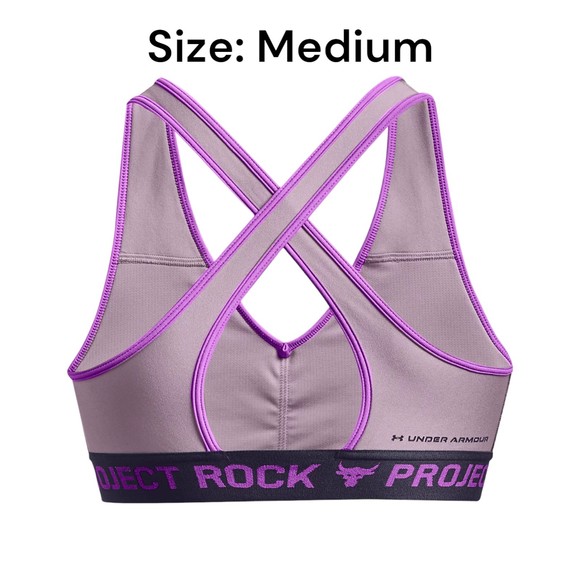 Under Armour Womens PR Crossback Bra Sports Training Fitness Gym Size: MED NWT - Picture 2 of 2